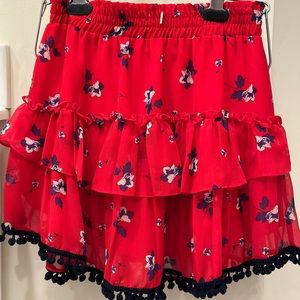 MISA ruffle floral print skirt - size XS